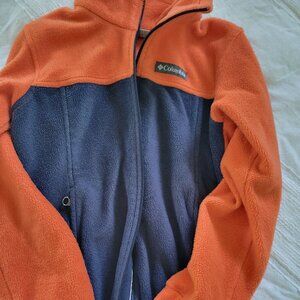 Orange and navy Columbia kids fleece size 8/Small